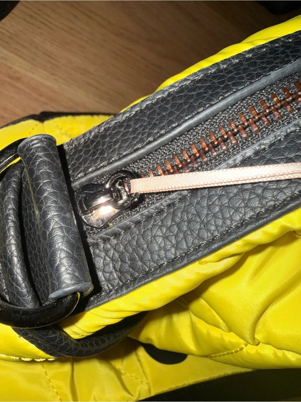 Steve Madden Yellow Quilted Duffel Bag
